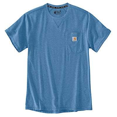 Carhartt Men's Blue Lagoon Heather Carhartt Force Extremes® Relaxed Fit Lightweight Short-Sleeve Pocket T-Shirt