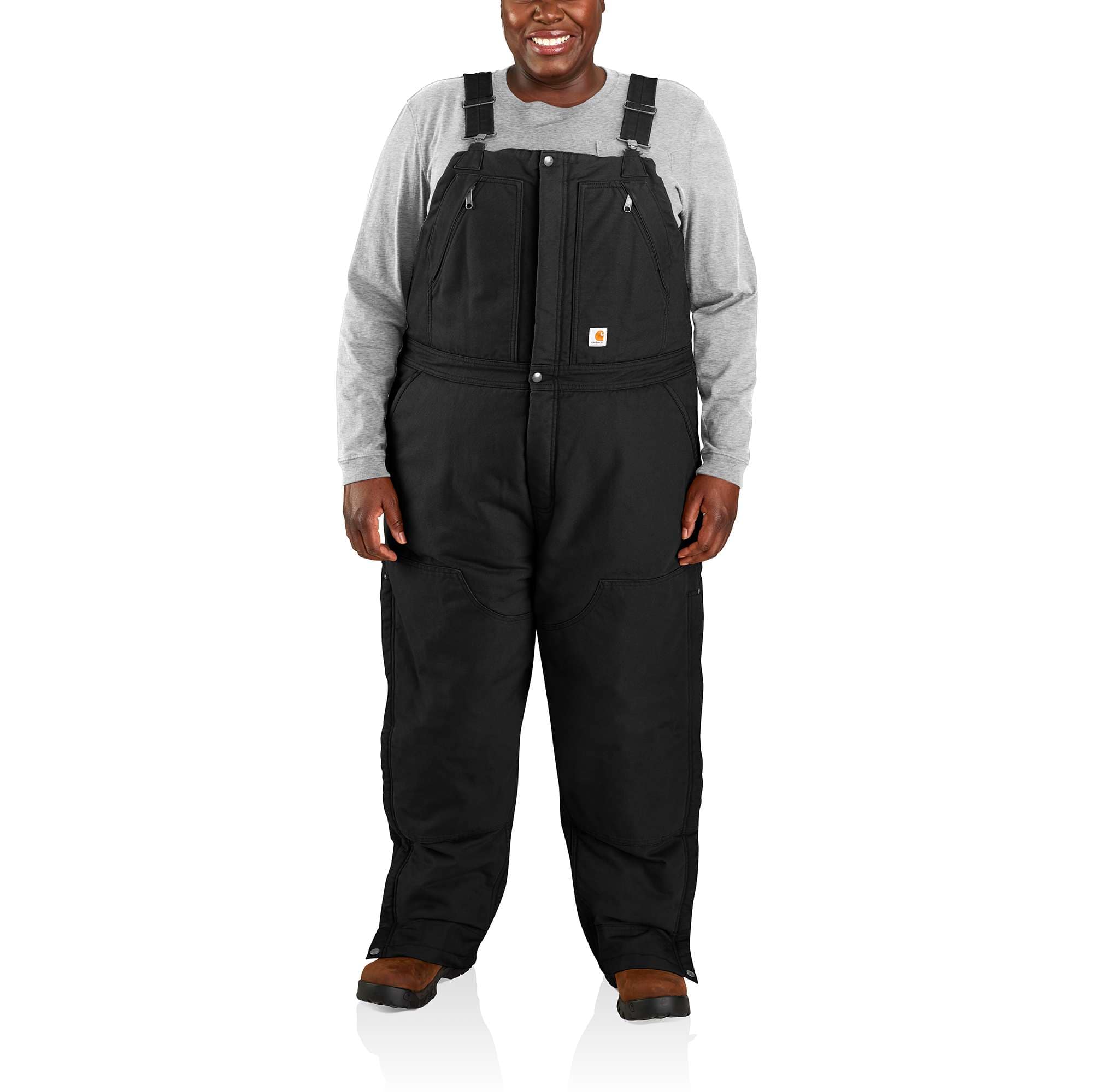 Additional thumbnail 2 of Women's Insulated Bib Overalls - Loose Fit - Washed Duck - 3 Warmest Rating