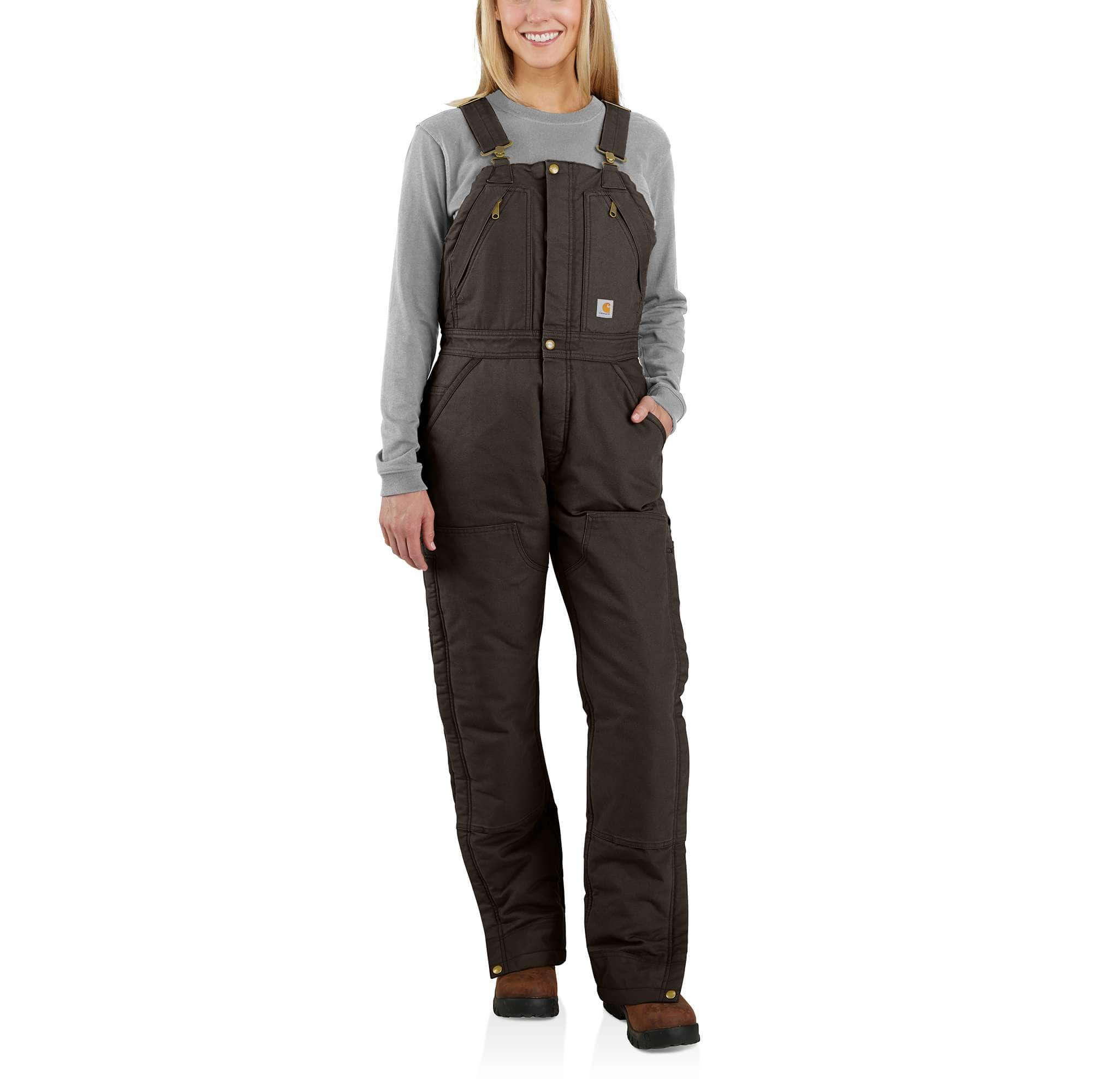 w' bib overall carhartt - women pantalons / salopettes - side-shore