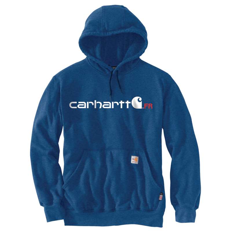 Flame-Resistant Carhartt Force® Loose Fit Midweight Hooded Logo Graphic ...