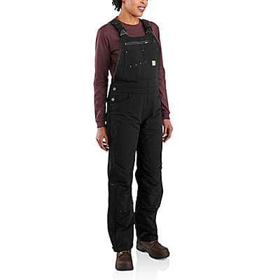 Carhartt Women's Black Women's Super Dux™ Relaxed Fit Insulated Bib Overall - 4 Extreme Warmth Rating