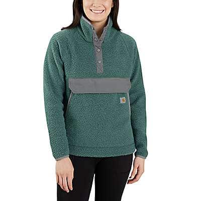 Carhartt Women's Slate Green Heather Women's Relaxed Fit Fleece Pullover - 2 Warmer Rating