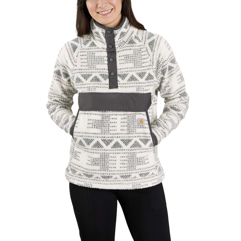 Carhartt  Malt Geometric Print Women's Relaxed Fit Fleece Pullover - 2 Warmer Rating