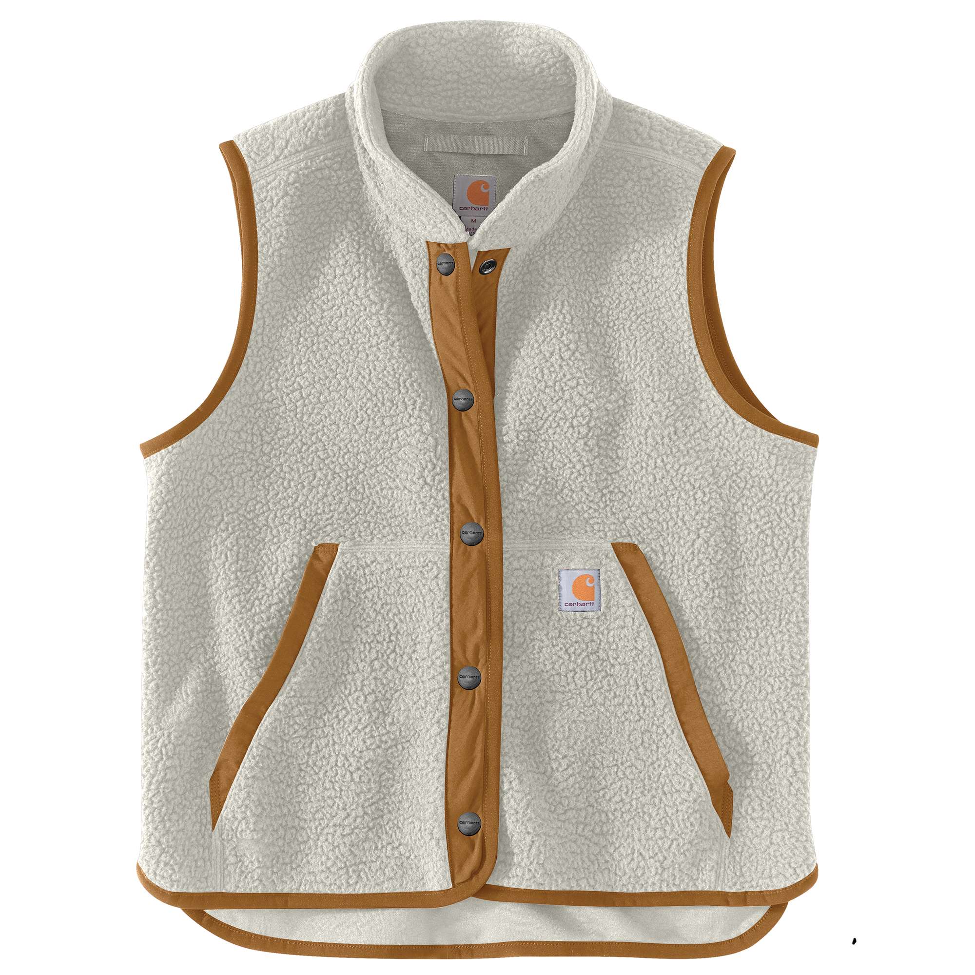 Relaxed Fit Fleece Button-Front Vest