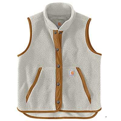 Relaxed Fit Fleece Button-Front Vest