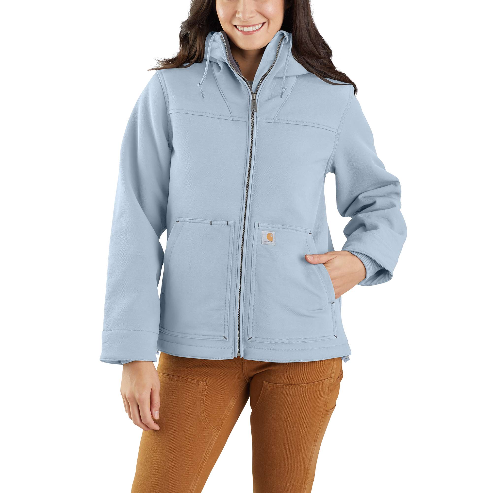 Carhartt jacket shop women's light blue