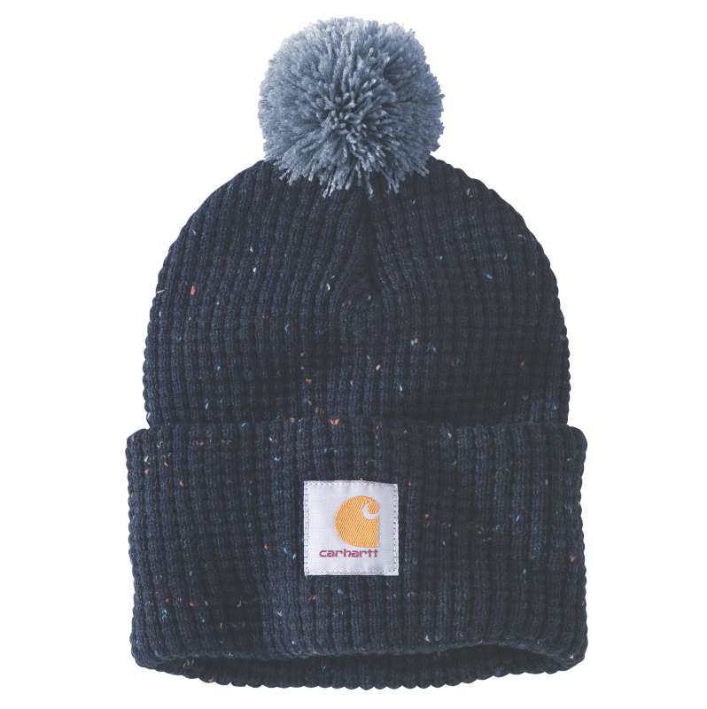 Women's PomPom Knit Beanie Navy Nep Carhartt