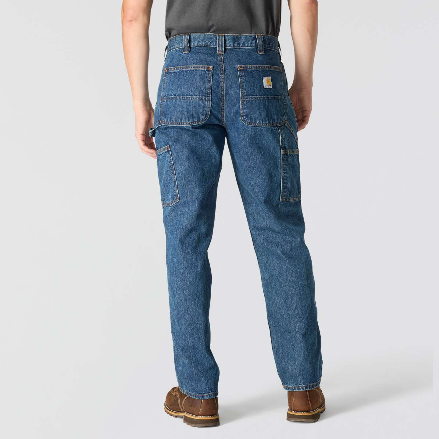 Мужские брюки Carhartt Loose Straight Denim Dungaree, цвет: Canal — фото 2