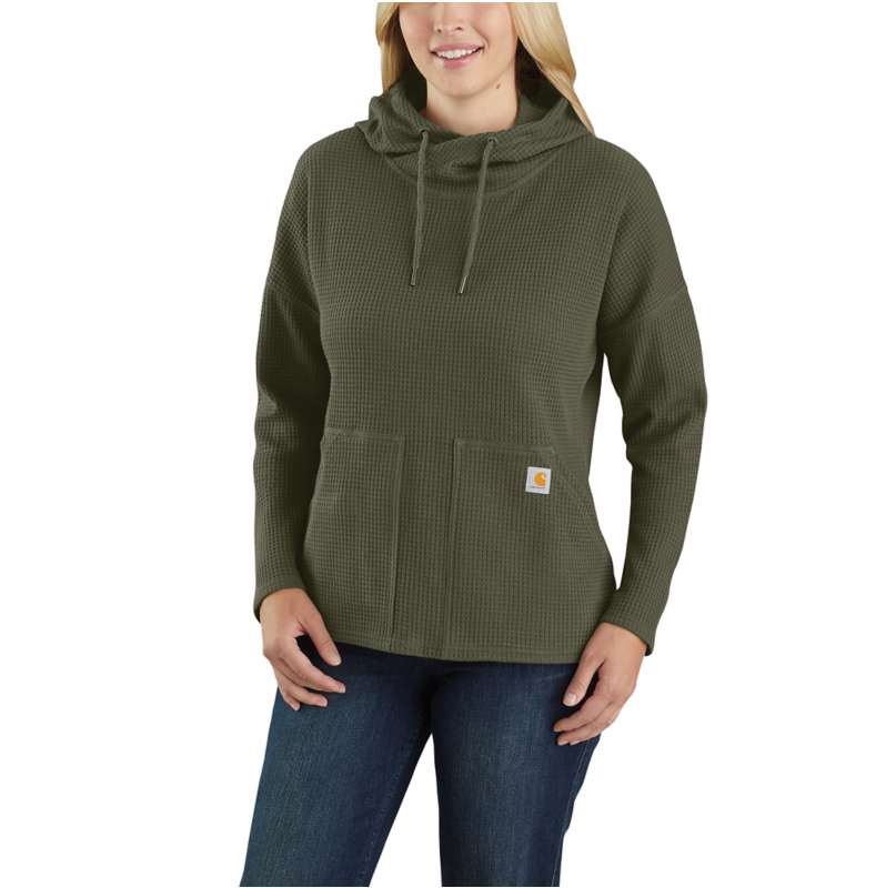 Womens Relaxed Fit Heavyweight Long Sleeve Hooded Thermal Shirt Coming Soon Carhartt