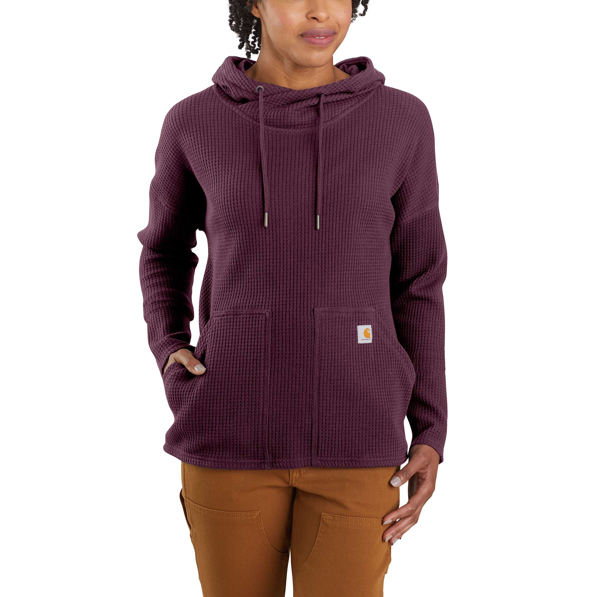  Carhartt Women's Midweight Cotton Blend Waffle Zip