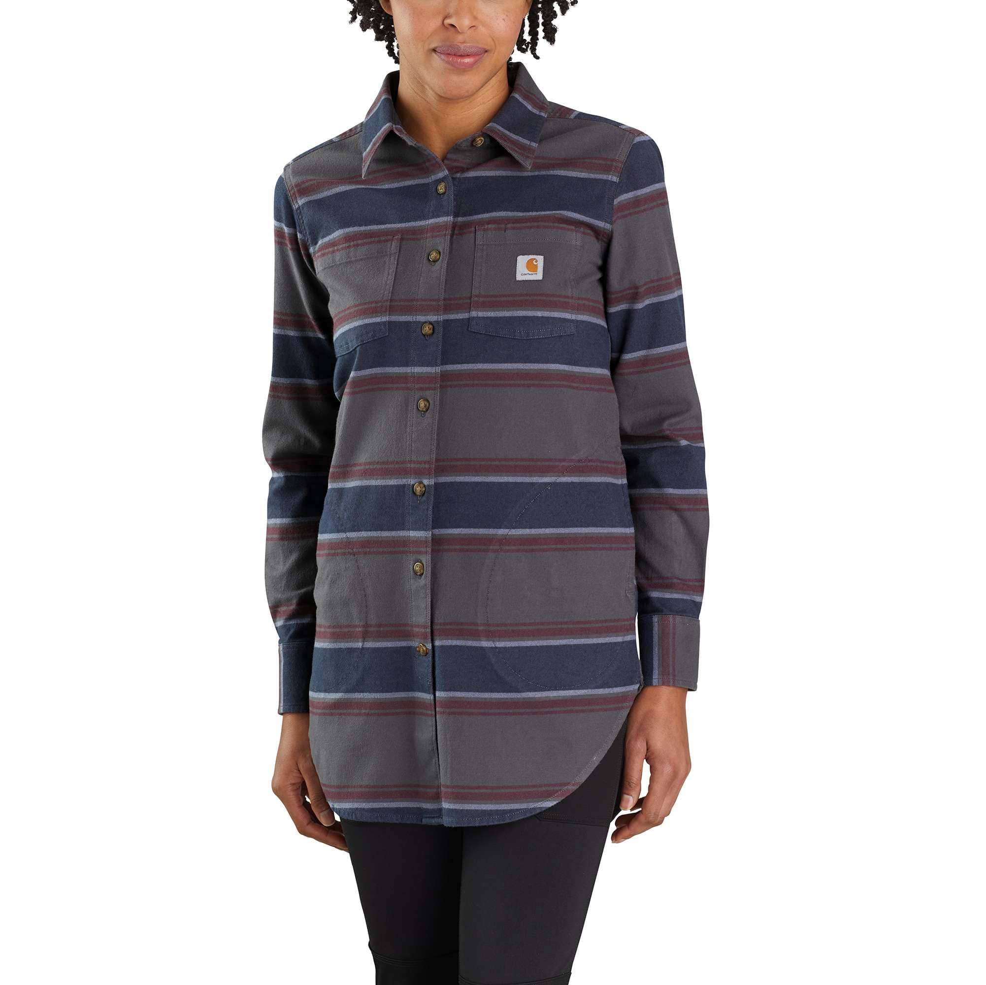 Women's Rugged Flex® Relaxed Fit Midweight Flannel Long-Sleeve Plaid Tunic