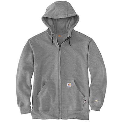 Carhartt Men's Granite Heather Flame-Resistant Carhartt Force® Loose Fit Midweight Hooded Zip Front Sweatshirt