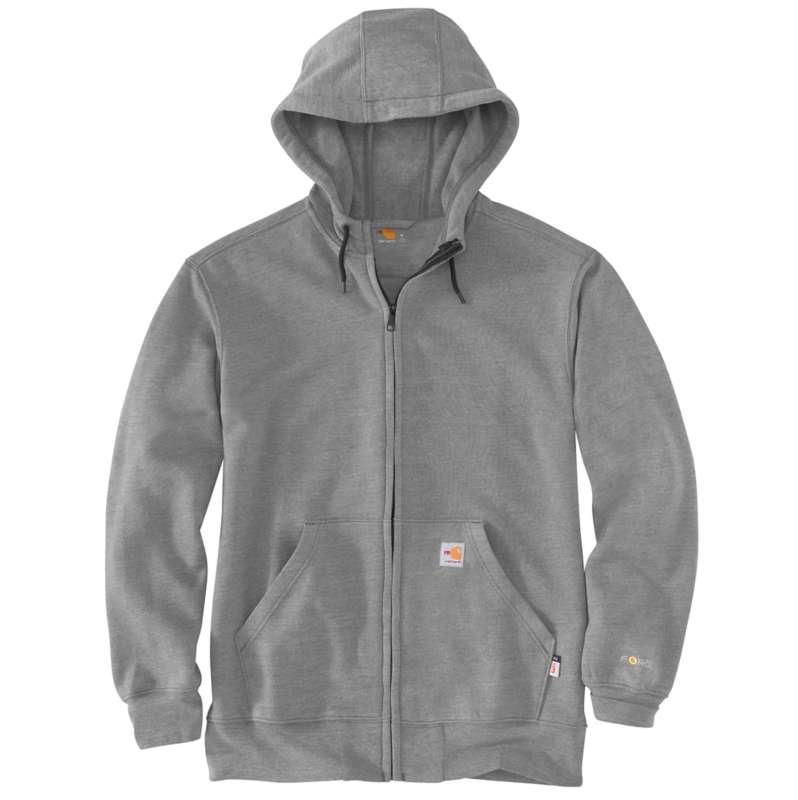 Carhartt  Granite Heather Flame-Resistant Carhartt Force® Loose Fit Midweight Hooded Zip Front Sweatshirt