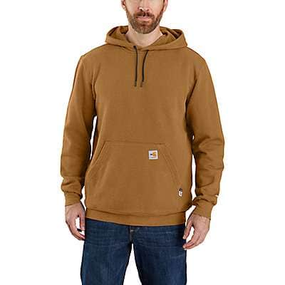 Carhartt Men's Carhartt Brown Flame-Resistant Carhartt Force® Loose Fit Midweight Hooded Sweatshirt