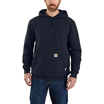 Carhartt Men's Navy Flame-Resistant Carhartt Force® Loose Fit Midweight Hooded Sweatshirt