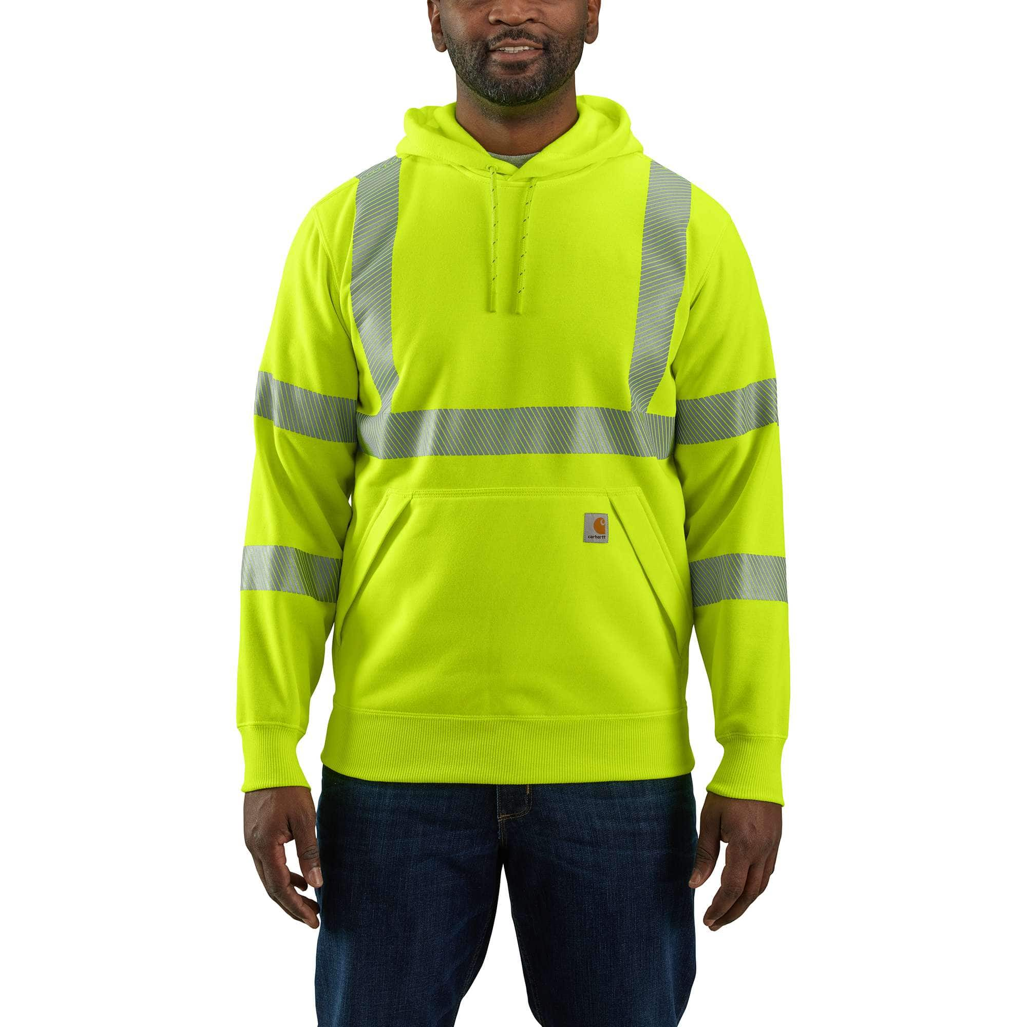 High Visibility Rain Defender Loose Fit Midweight Hooded Class 3 Sweatshirt CCGEsite