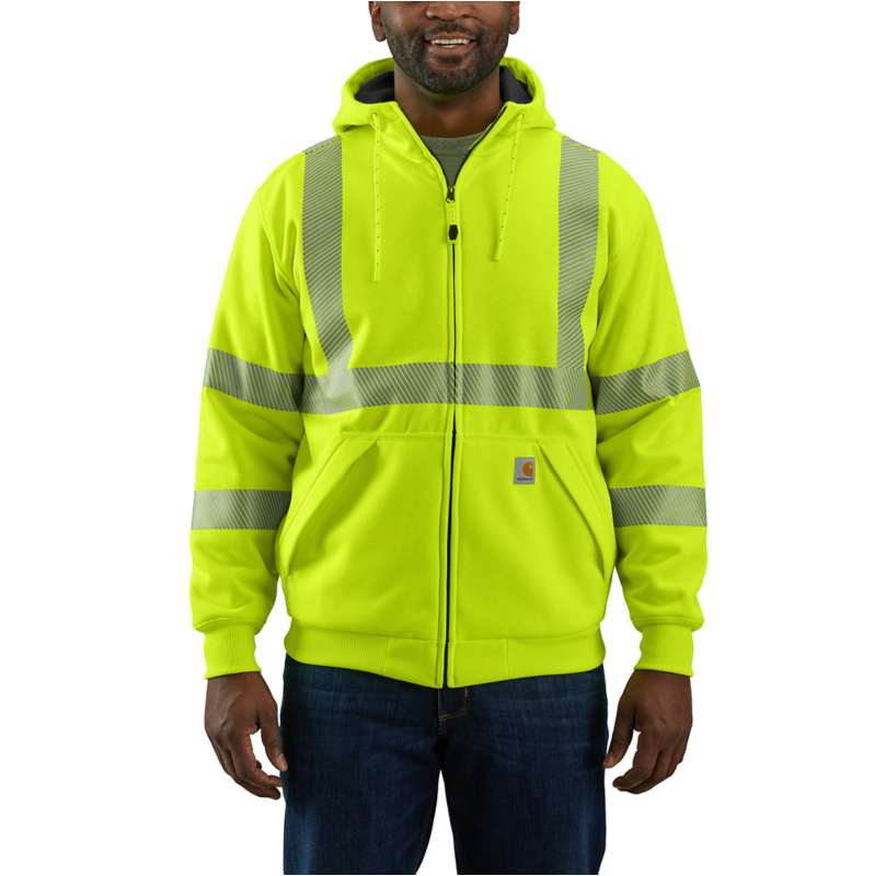 Carhartt Men's Hi-Vis Class 3 Rain Defender Jacket - Brite Lime