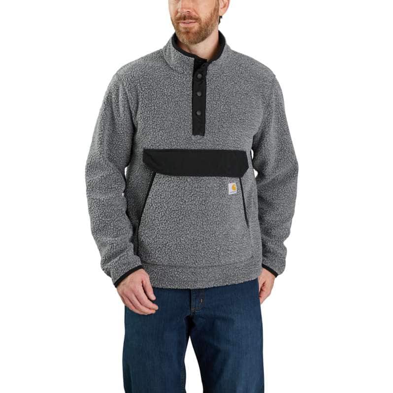 Carhartt  Granite Heather Relaxed Fit Fleece Snap Front Jacket