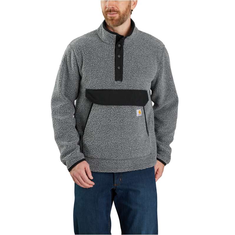 Relaxed Fit Fleece Snap Front Jacket - 2 Warmer Rating | Men's Clothing ...