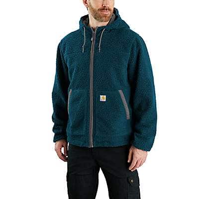 Carhartt Men's Night Blue Heather/Shadow Rain Defender® Relaxed Fit Fleece Reversible Jacket