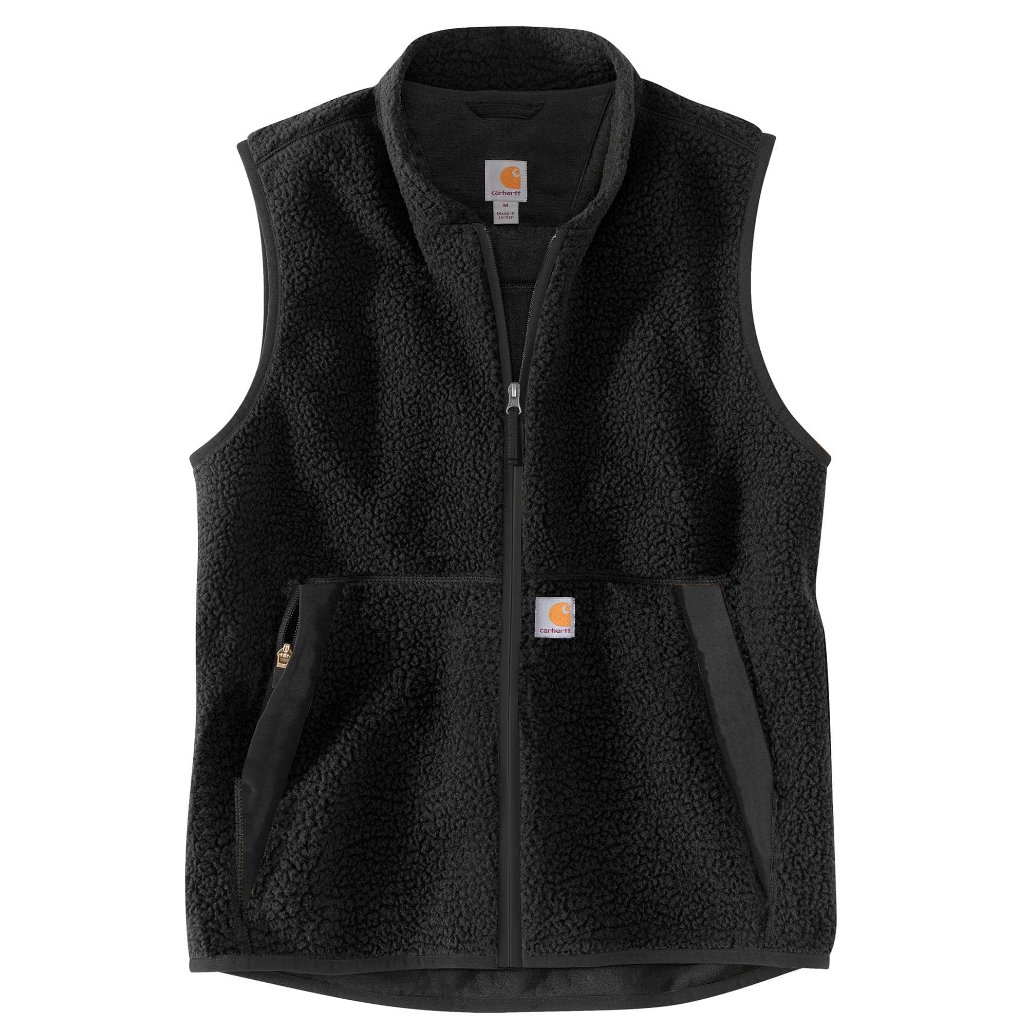 Carhartt fleece vest, men's size S polyester black type Vintage Second Hand