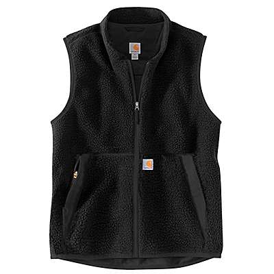 Carhartt Men's Black Relaxed Fit Fleece Full Zip Vest