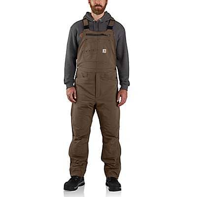 Carhartt Men's Coffee Super Dux™ Relaxed Fit Insulated Bib Overall - 4 Extreme Warmth Rating
