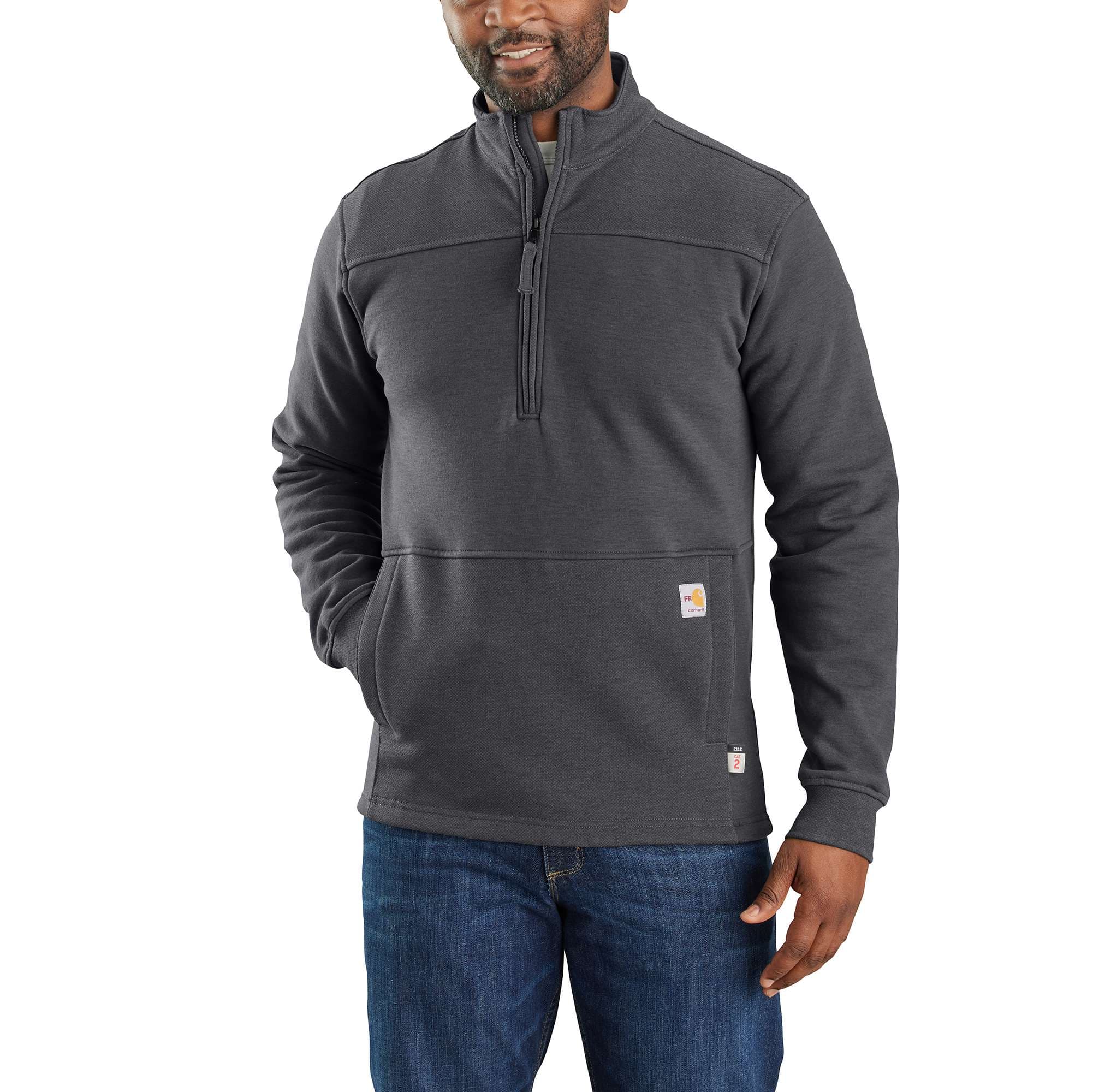 Flame-Resistant Force Rain Defender® Relaxed Fit Mock Neck Fleece Pullover