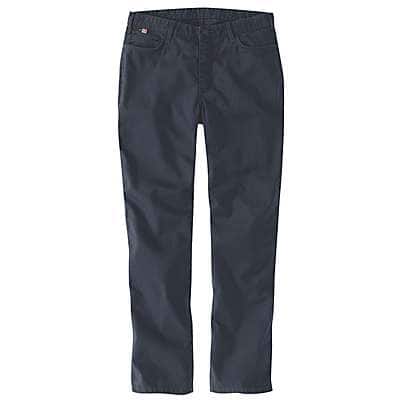 Carhartt Women's Navy Women's Flame-Resistant Rugged Flex® Relaxed Fit Canvas Work Pant