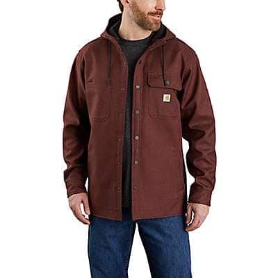 Carhartt Men's Dark Cedar Rain Defender® Relaxed Fit Heavyweight Hooded Shirt Jac