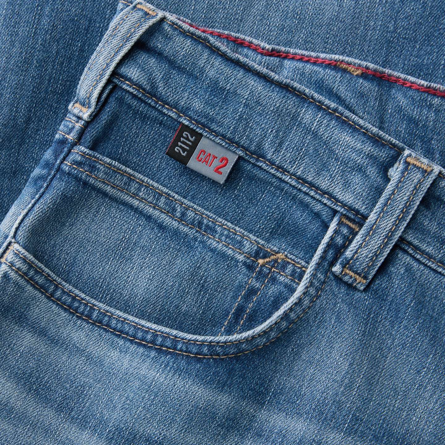 Мужские джинсы Carhartt FR Slim Straight Rugged Flex™ Jean, цвет: Cascade — фото 8