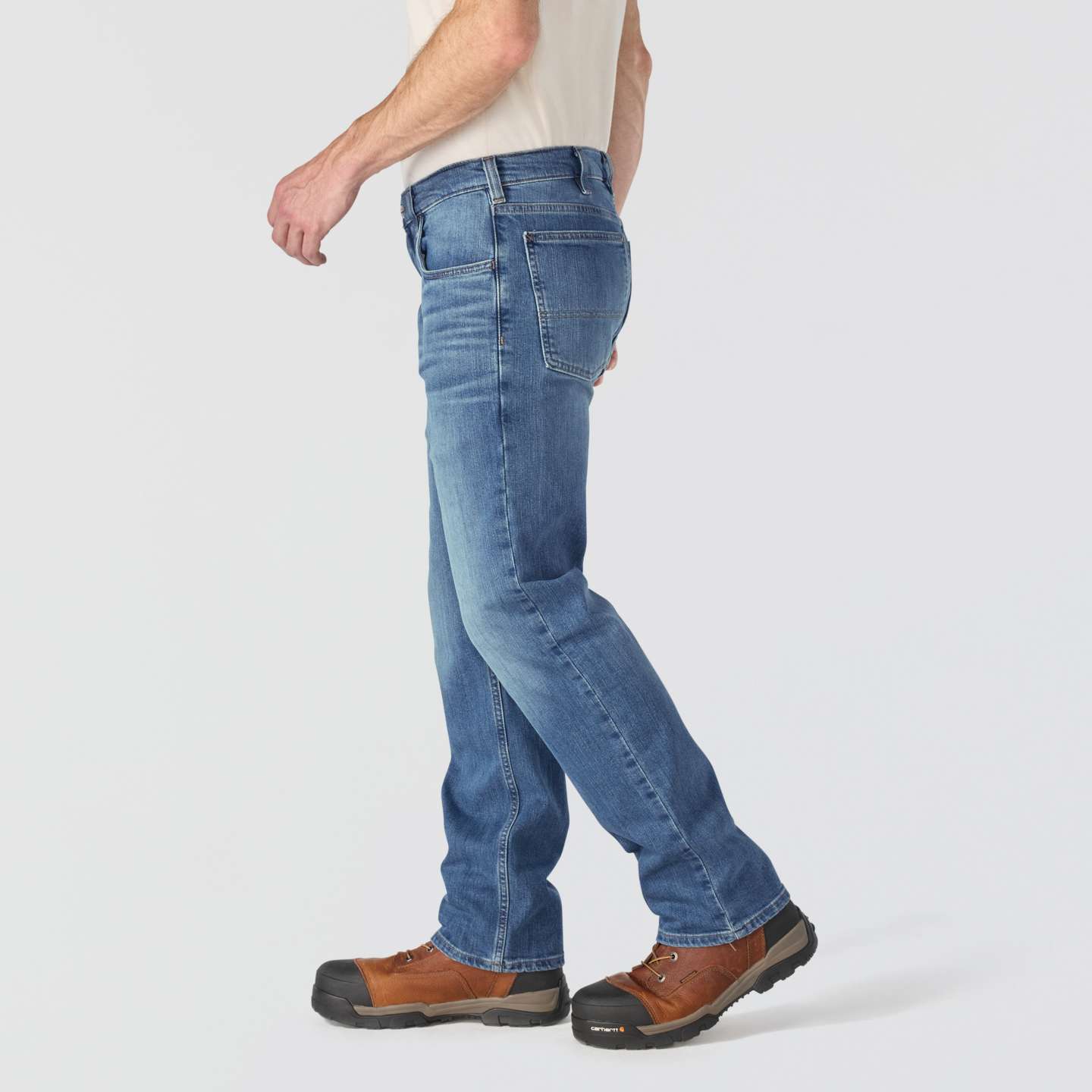 Мужские джинсы Carhartt FR Slim Straight Rugged Flex™ Jean, цвет: Cascade — фото 6