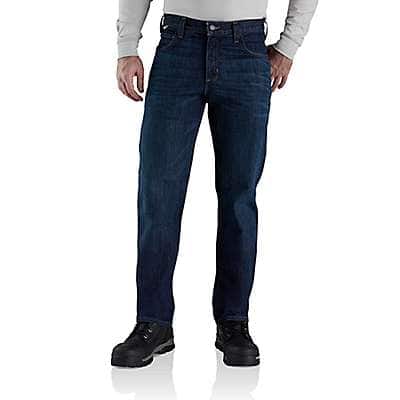 Carhartt Men's Midnight Indigo Flame-Resistant Rugged Flex® Slim Fit 5 Pocket Jean