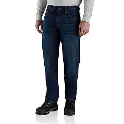 Carhartt Men's Midnight Indigo Flame-Resistant  Rugged Flex&reg Relaxed Fit 5 Pocket Jean