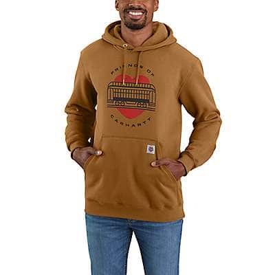 Carhartt Men's Carhartt Brown Loose Fit Midweight Foc Graphic Sweatshirt