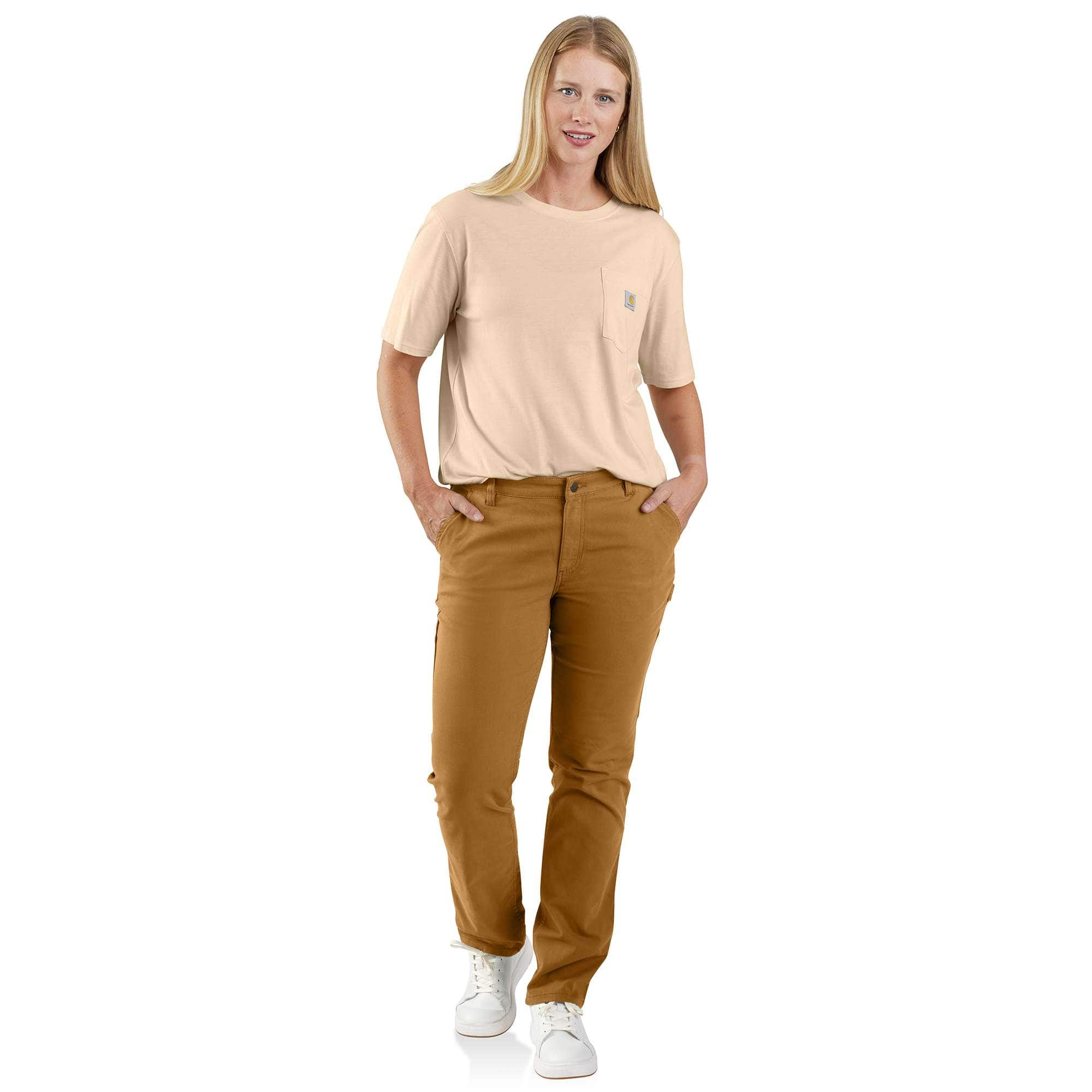 Women's Fleece Lined Work Pant - Relaxed Fit - Rugged Flex® - Canvas