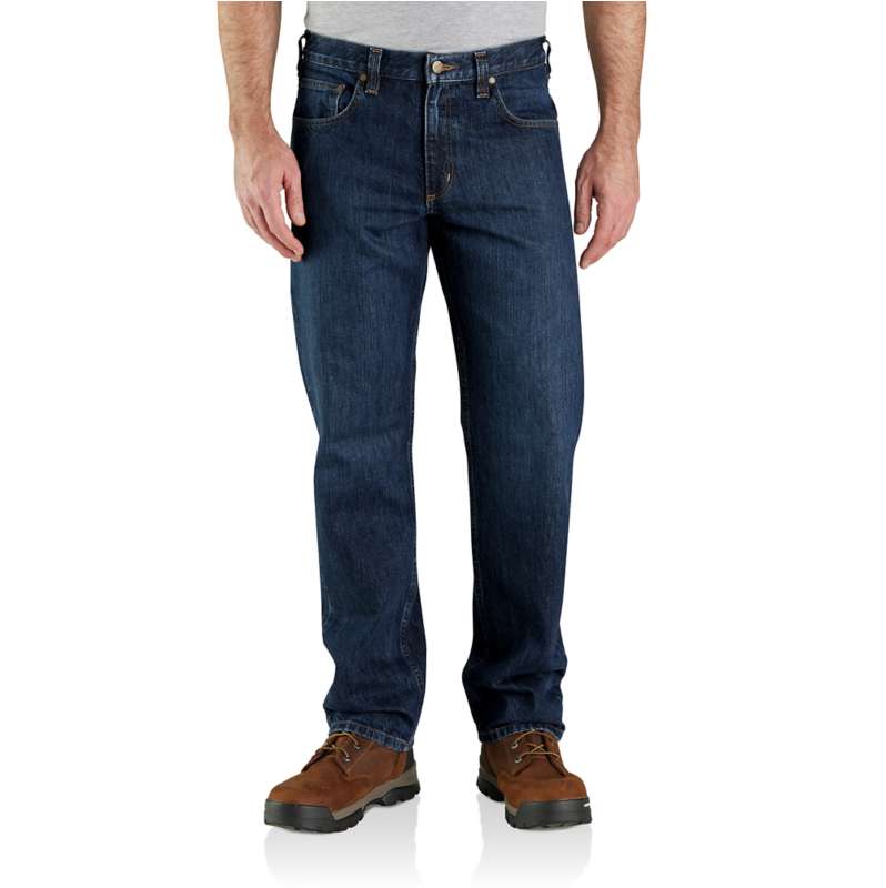 Bomgaars : Full Blue 5-Pocket Relaxed Fit 100% Cotton Jean : Jeans