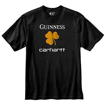 Carhartt Men's Black Loose Fit Heavyweight Short-Sleeve Guinness Graphic T-Shirt