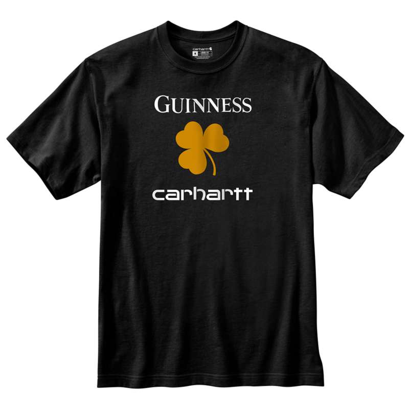 Carhartt  Black Loose Fit Heavyweight Short-Sleeve Guinness Graphic T-Shirt