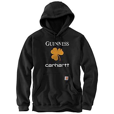 Carhartt Men's Black Loose Fit Midweight Guinness Graphic Hoodie