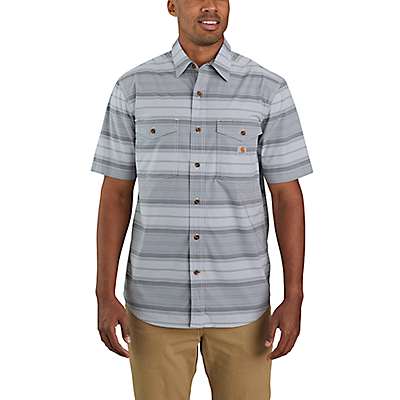 Carhartt Men's Carhartt Gray Rugged Flex® Relaxed Fit Lightweight Short-Sleeve Plaid Shirt