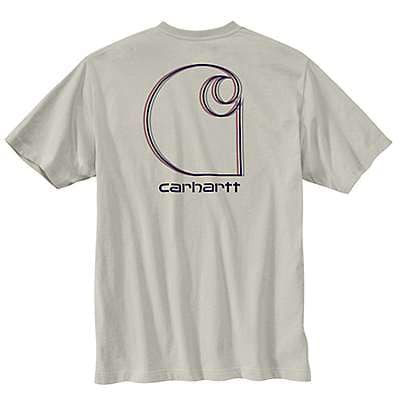Carhartt Men's Malt Relaxed Fit Heavyweight Short-Sleeve Pocket Logo Graphic T-Shirt