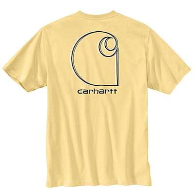 Carhartt Men's Pale Sun Relaxed Fit Heavyweight Short-Sleeve Pocket Logo Graphic T-Shirt