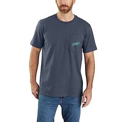 Carhartt Men's Bluestone Relaxed Fit Heavyweight Short-Sleeve Pocket Outdoor T-Shirt
