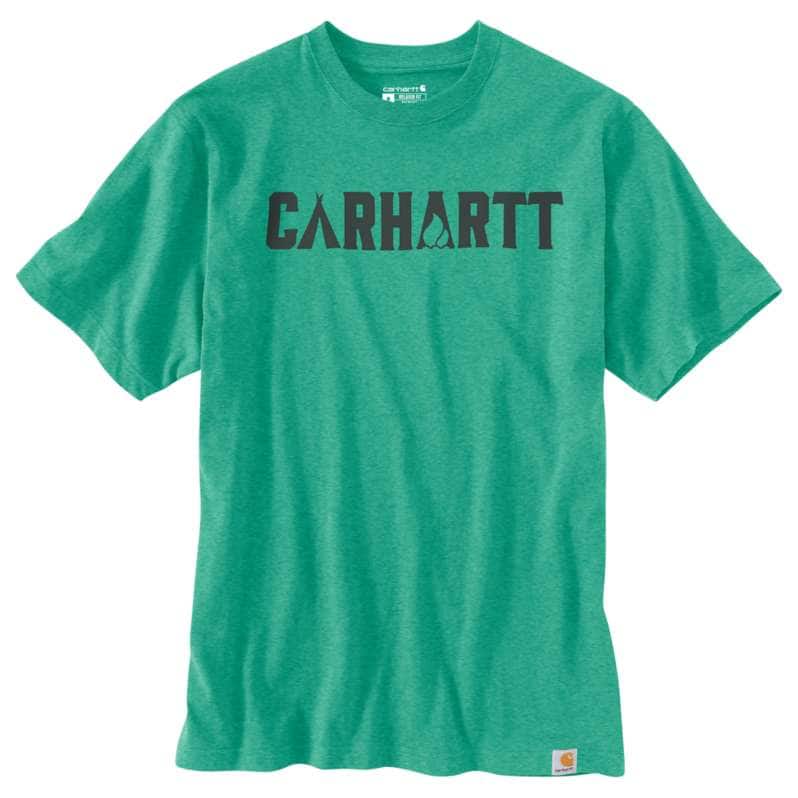 Carhartt  Sea Green Heather Relaxed Fit Heavyweight Short-Sleeve Camp Graphic T-Shirt