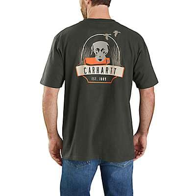 Carhartt Men's Peat Loose Fit Heavyweight Short-Sleeve Pocket Dog Graphic T-Shirt