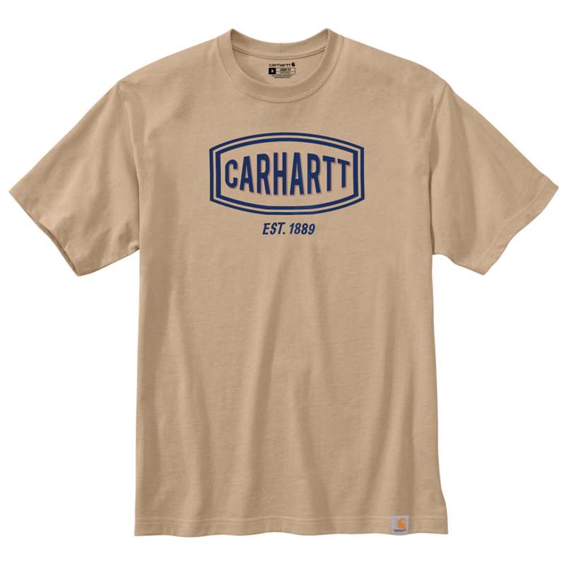 Carhartt  White Truffle Loose Fit Heavyweight Short-Sleeve Logo Graphic T-Shirt