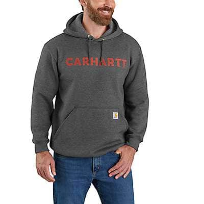 Carhartt Men's Carbon Heather Loose Fit Midweight Logo Graphic Sweatshirt