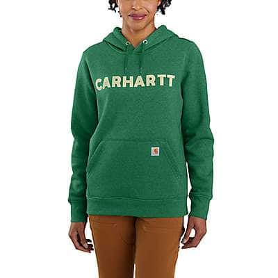 Carhartt Women's North Woods Heather Women's Relaxed Fit Midweight Logo Graphic Sweatshirt