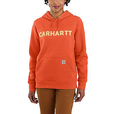 Carhartt Women's Jasper Heather Relaxed Fit Midweight Logo Graphic Sweatshirt
